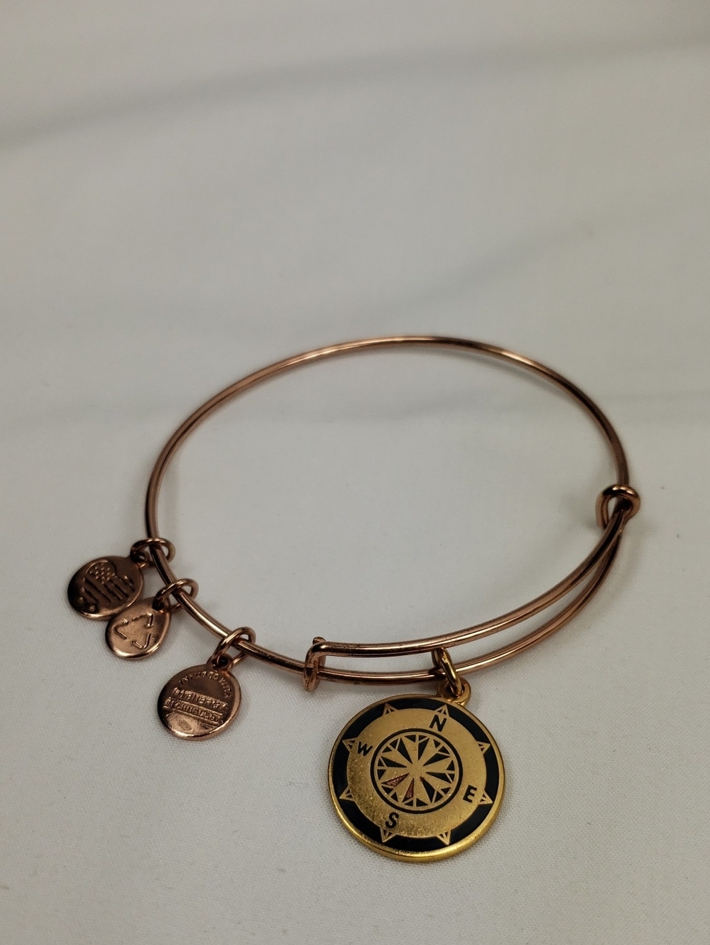 Alex and Ani Rose Gold Compass Bangle Bracelet